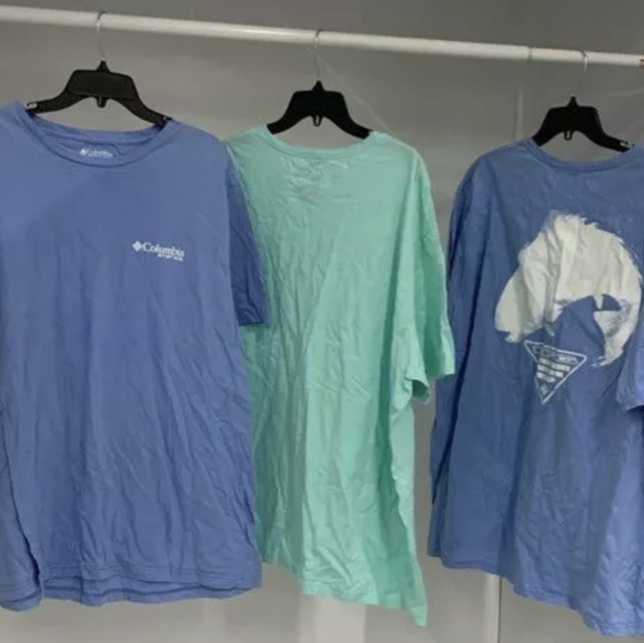 Columbia Sportswear Men's Blue Green 3PCS T-shirts Lot Size 2X Pre-owned Excelle - Picture 2 of 3
